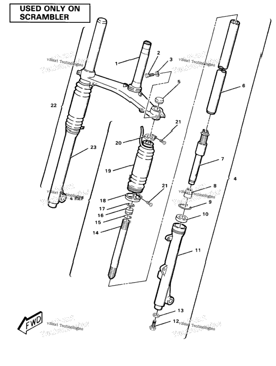 Front Fork Assemblyscrambler