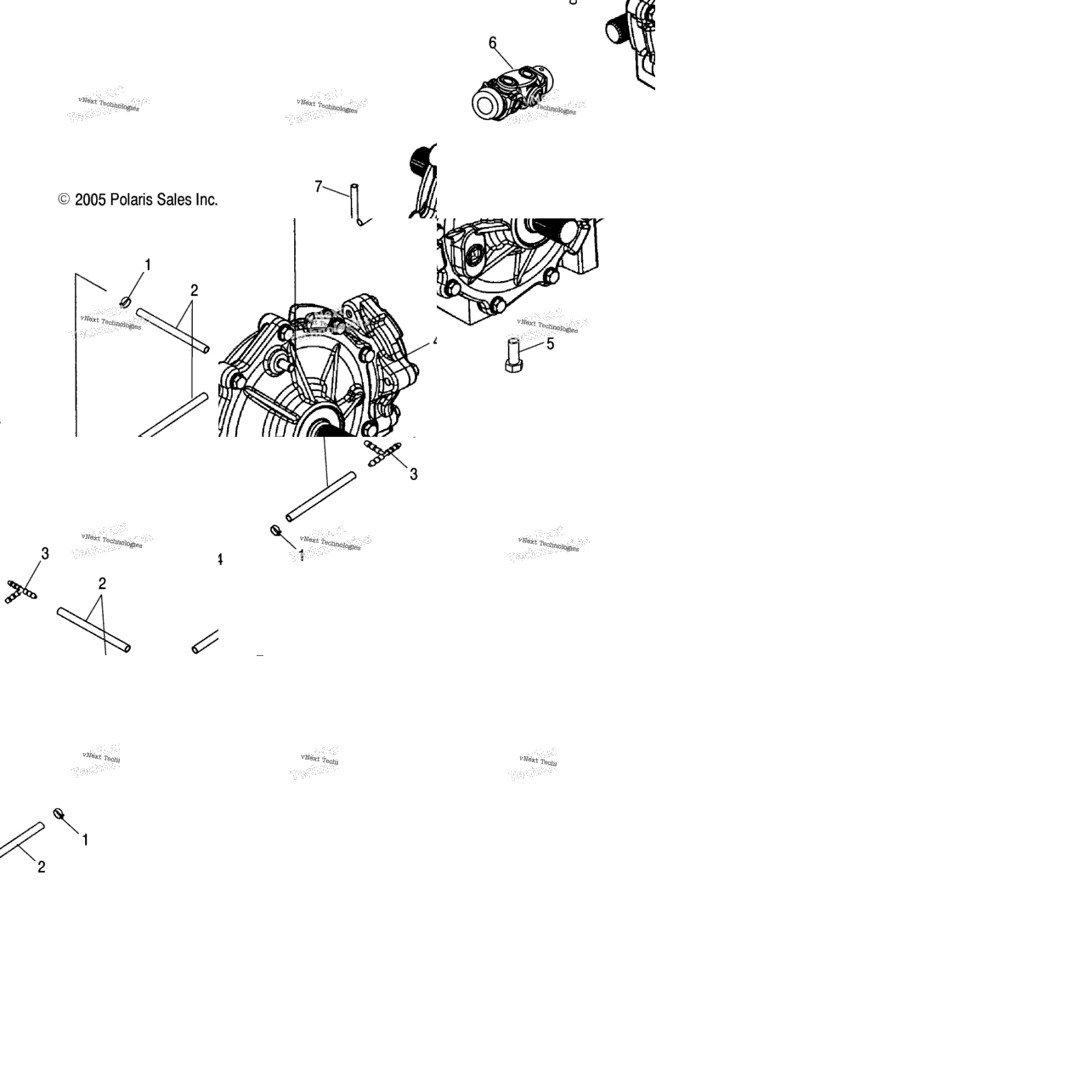 Gearcase, Mid, Mounting