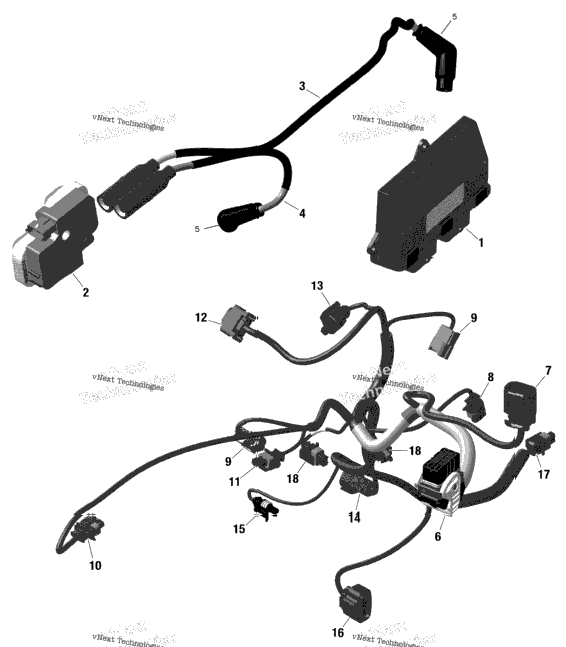 Rotax - Engine Harness And Electronic Module - 215