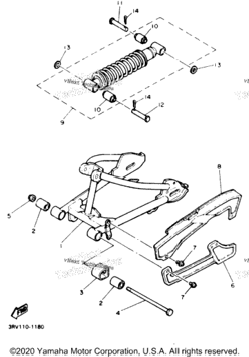 Swing Arm Rear Shocks