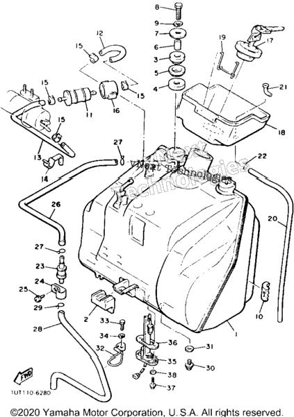 Fuel Tank Non California Model
