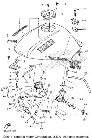 Fuel Tank Noncalifornia Model