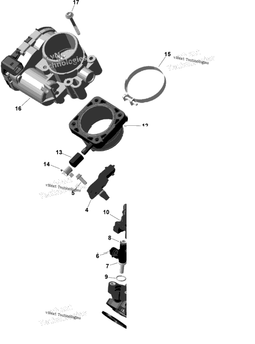 Rotax - Air Intake Manifold And Throttle Body