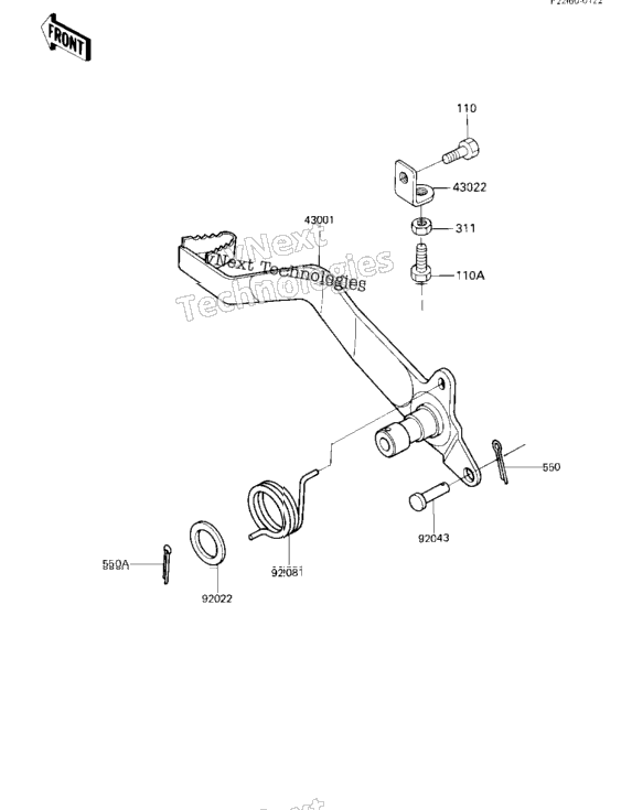 Brake Pedal ('84 A1)
