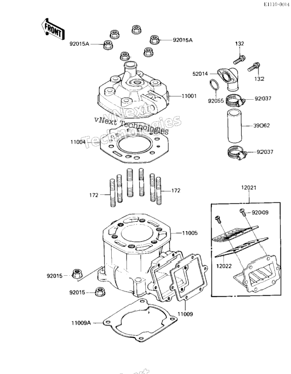 Cylinder Head/Cylinder/Reed Valve ('85 A