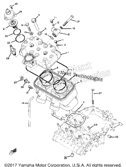 Cylinder Head - Cylinder Tz250 - Tz350