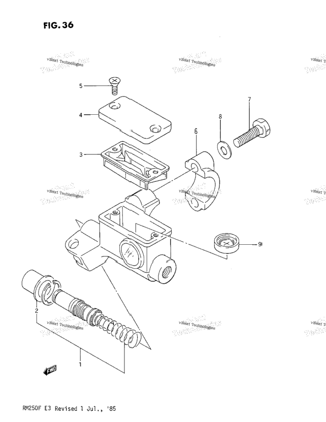 Front Master Cylinder (Model F)