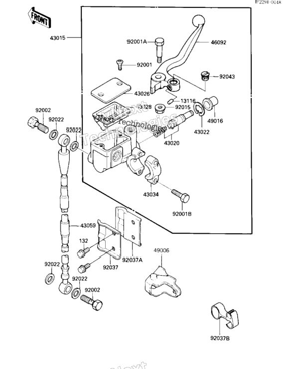 Front Master Cylinder ('85 A2)