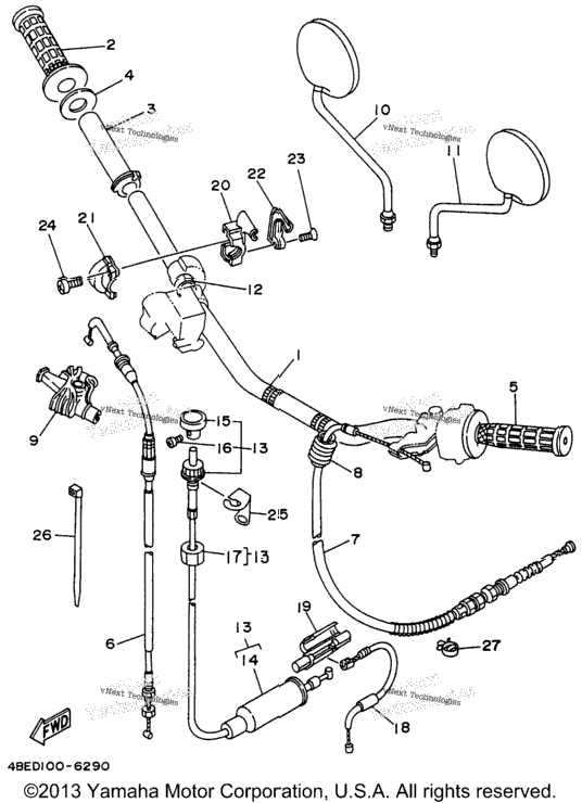 Steering Handle Cable