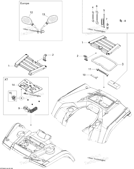 Front And Rear Trays Xt