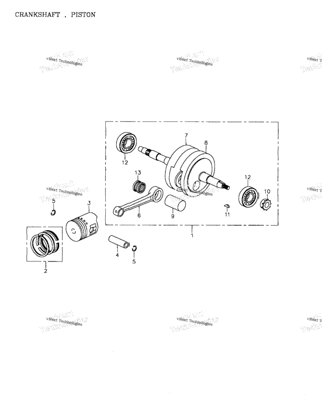 Crankshaft And Pistons (172A-10)