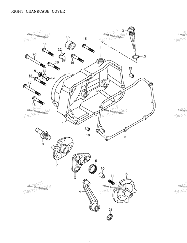 Right Crankcase Cover 172A-05