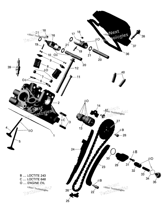 Rotax - Cylinder Head, Rear