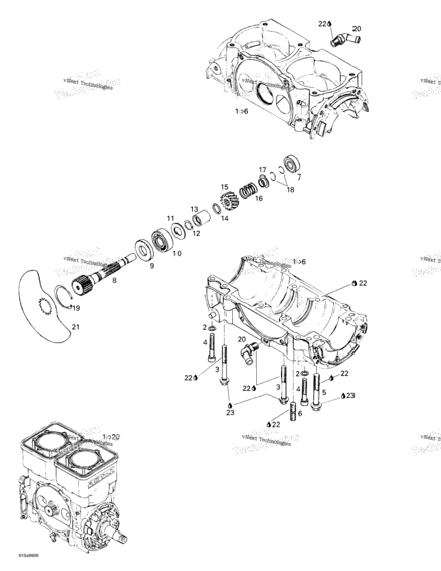 Crankcase, Rotary Valve