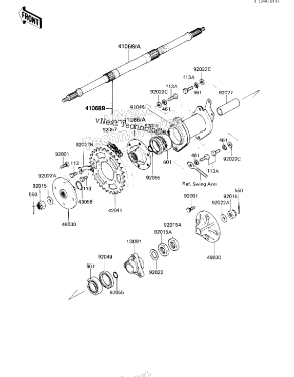 Rear Hub/Axle/Chain ('84 A1)