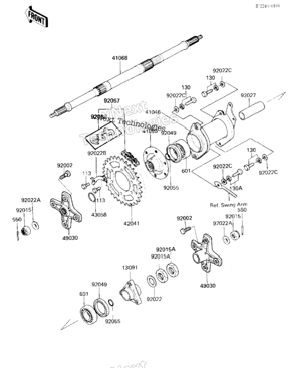 Rear Hub/Axle/Chain ('85 A2)