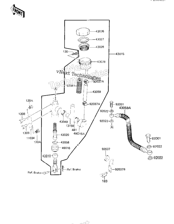 Rear Master Cylinder ('84 A1)
