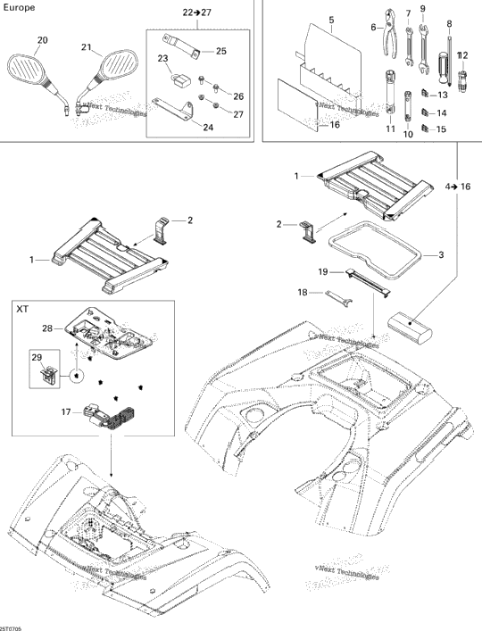 Front And Rear Trays Xt