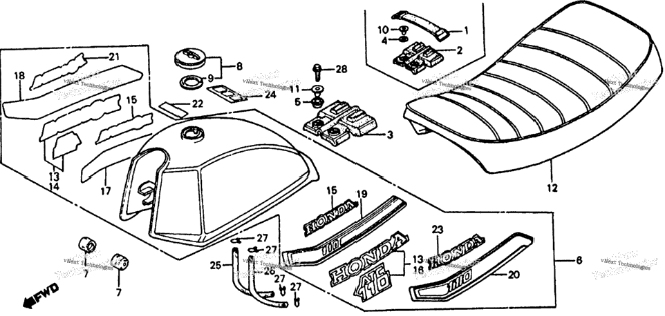 Fuel Tank + Seat 79-82