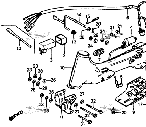 Frame + Wire Harness 79-83