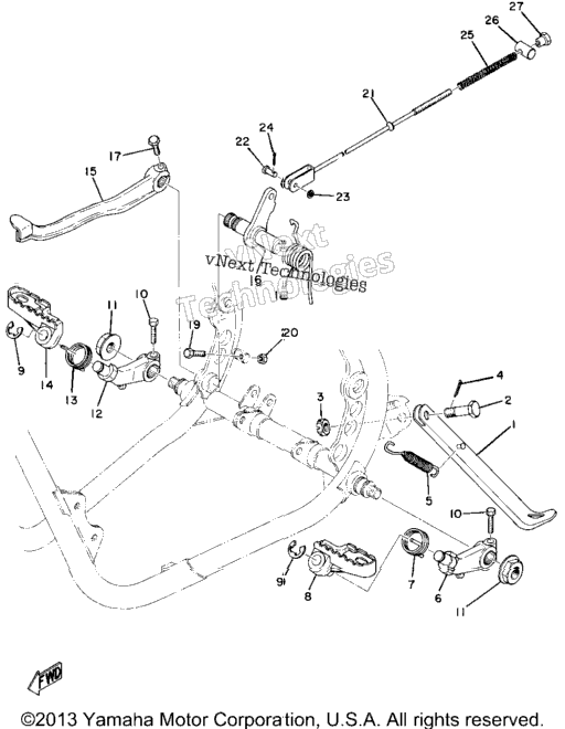 Stand - Footrest - Brake Pedal