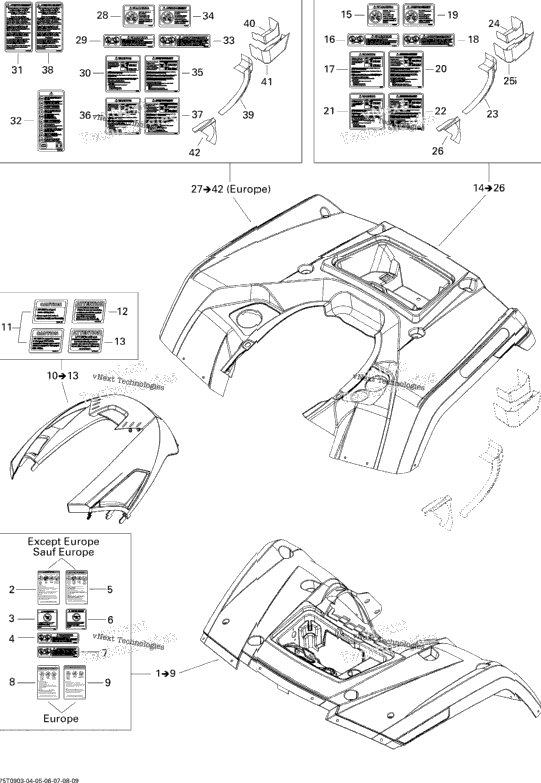 Fender And Central Panel Kit Xt