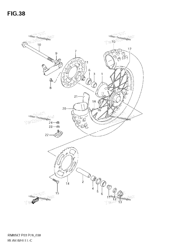 Rear Wheel (Rm85k7/K8)