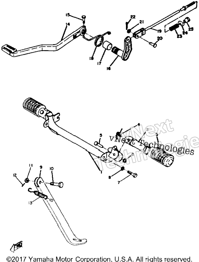 Stand Foot Rest Brake Pedal