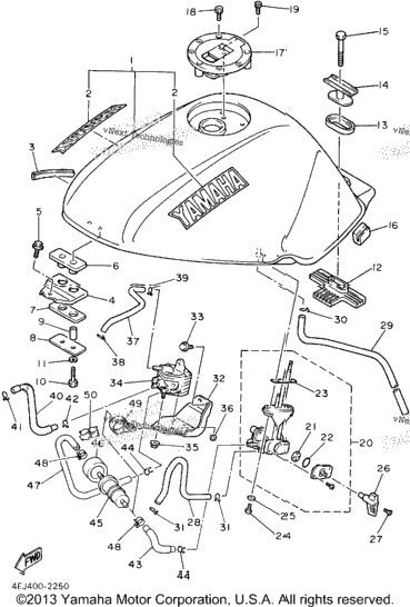Fuel Tank Noncalifornia Model