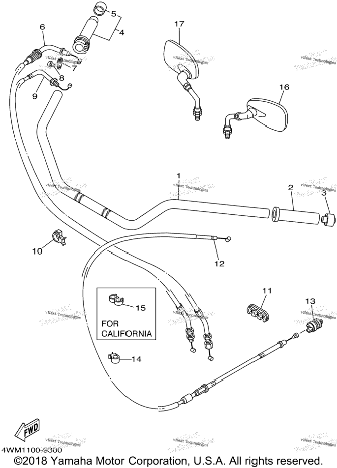 Steering Handle Cable