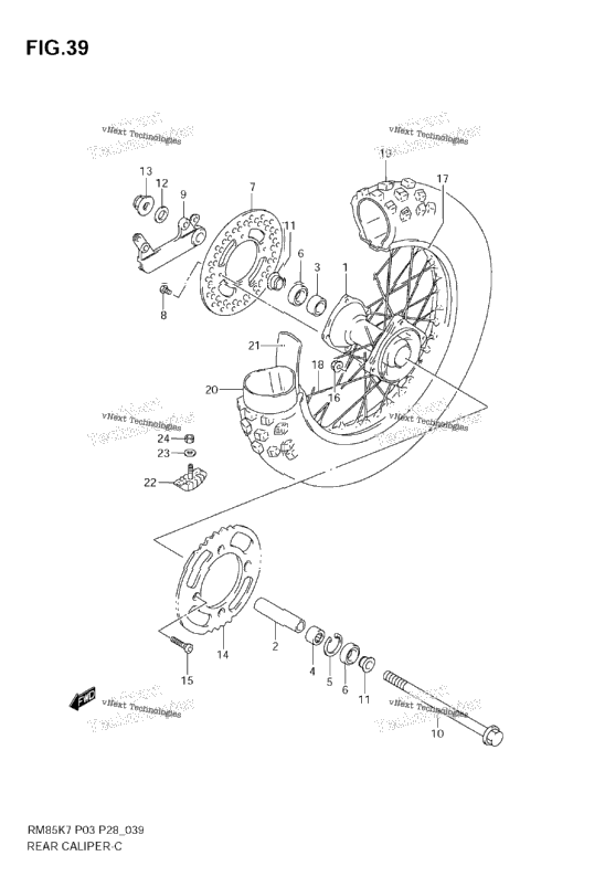 Rear Wheel (Rm85lk7/Lk8/Lk9)