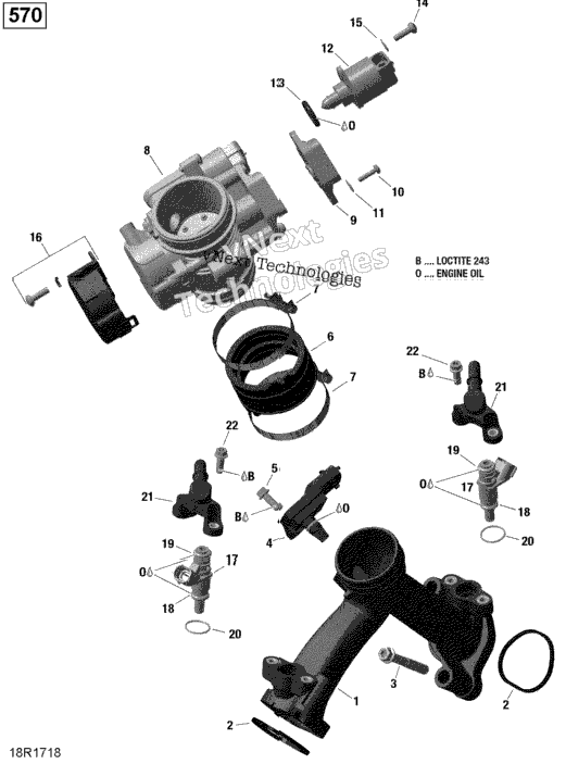Rotax - Air Intake Manifold And Throttle Body