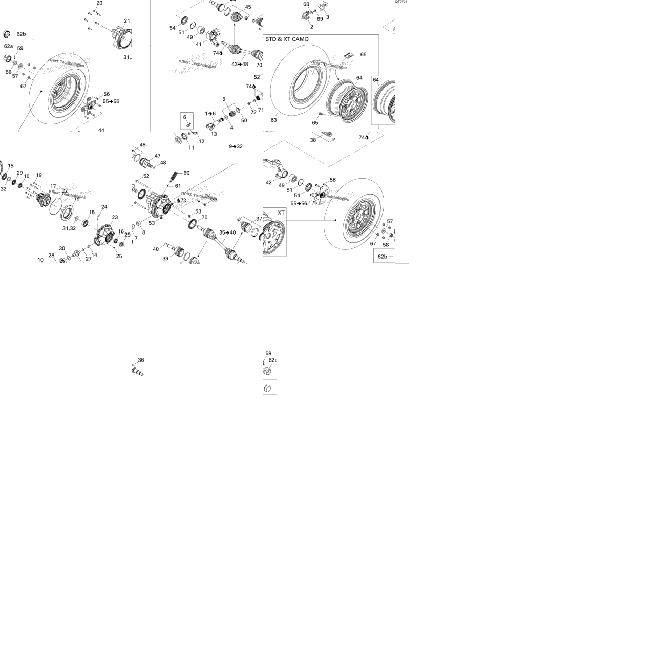 Drive System, Front Xt