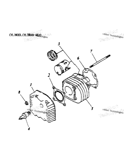 Cylinder, Cylinder Head 166-01