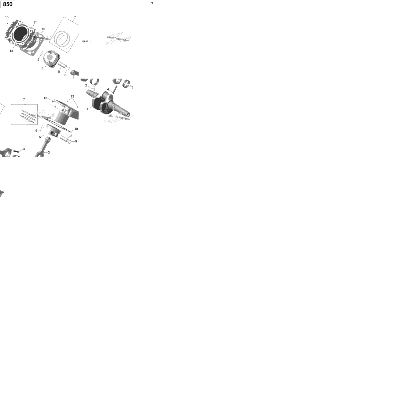 Rotax - Crankshaft, Piston And Cylinder