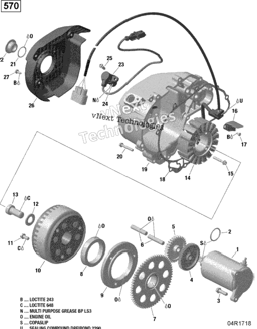 Magneto And Electric Starter - 570 Efi (Without Dps)