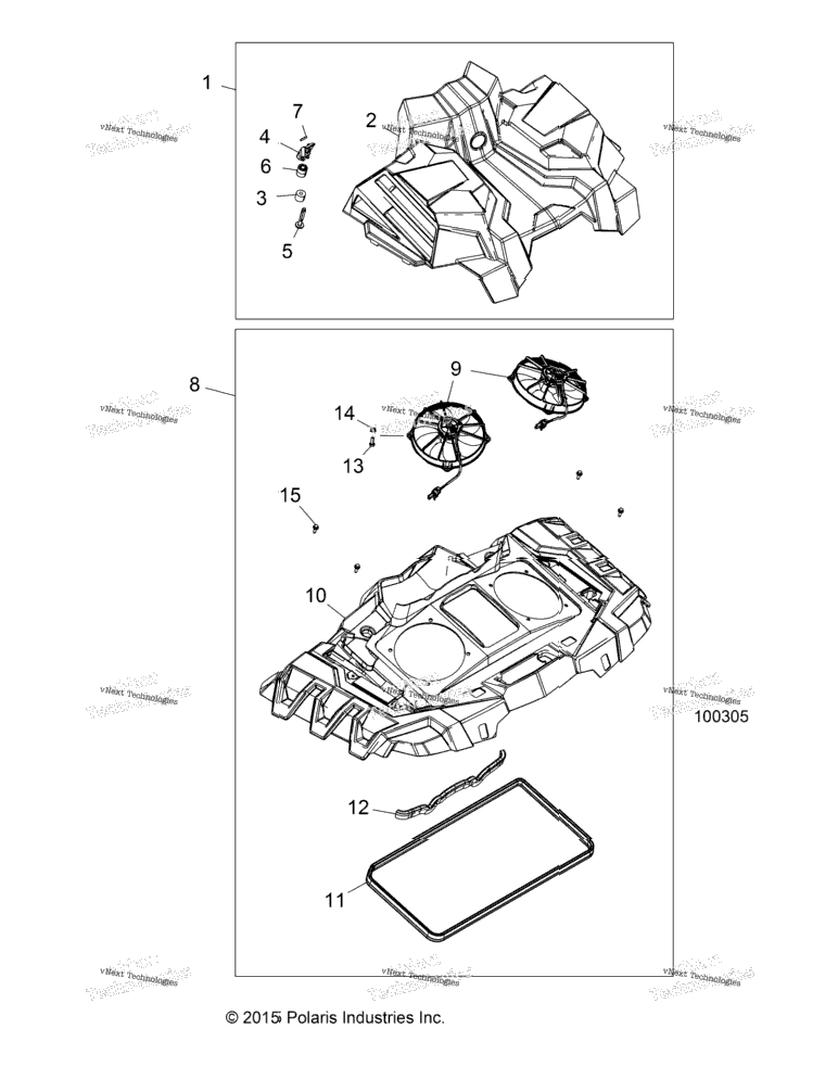 Engine, Cooling System, Fans And Shrouds