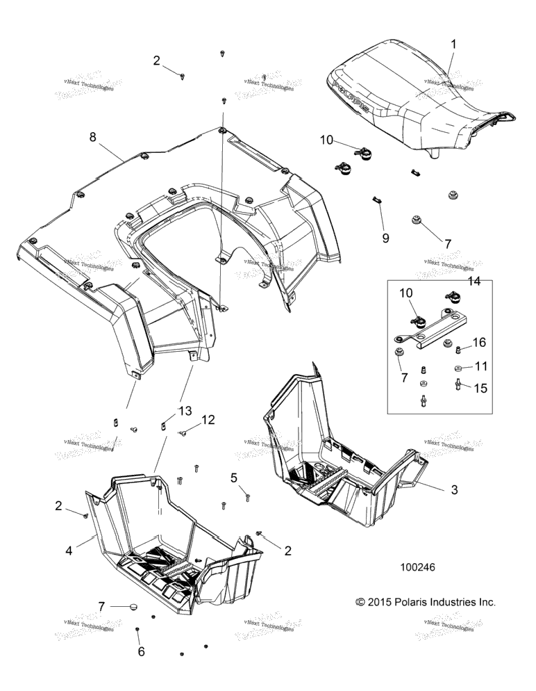 Body, Rear Cab, Seat & Footwells