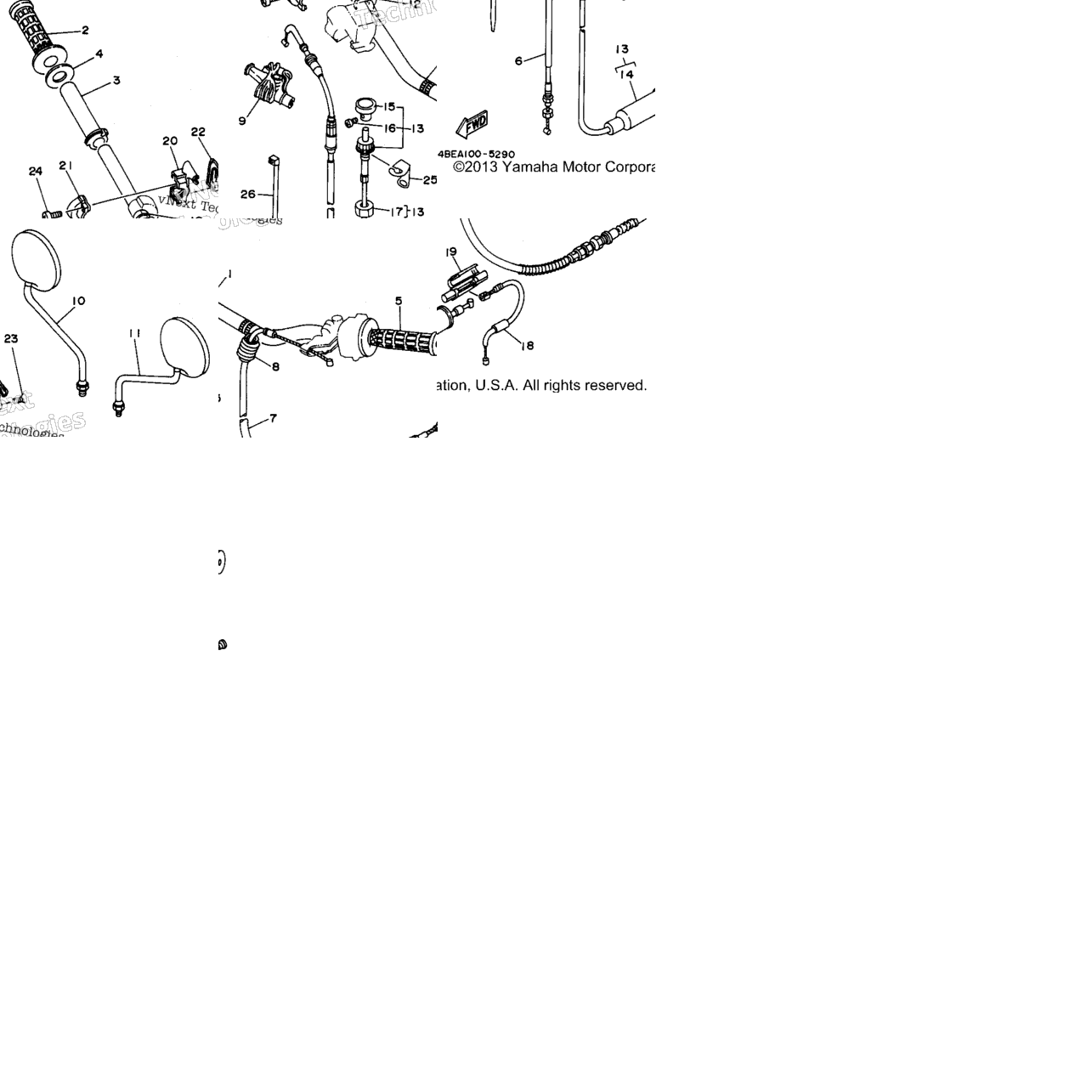 Steering Handle Cable