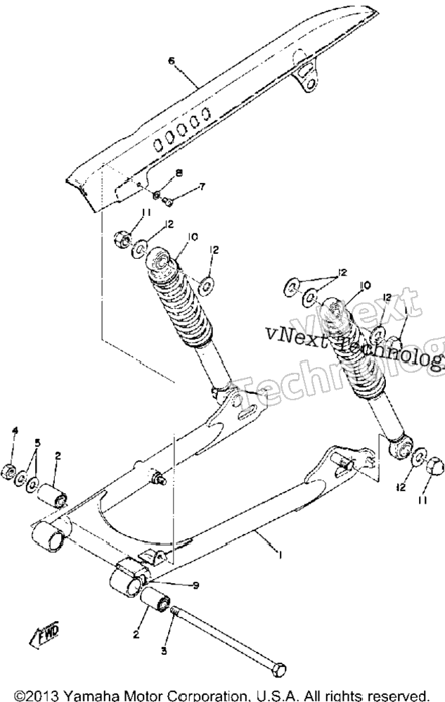 Rear Arm - Rear Cushion - Chain Case