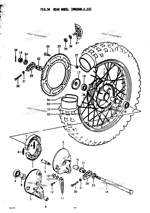 Rear Wheel (Rm250b