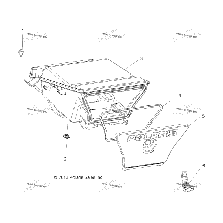 Body, Storage Box, Rear