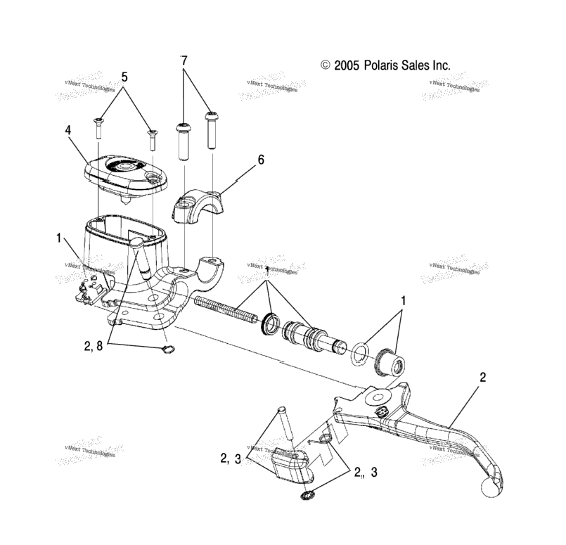 Brakes, Front Brake Lever & Master Cylinder