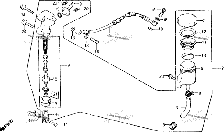 Rear Brake Master Cylinder 82