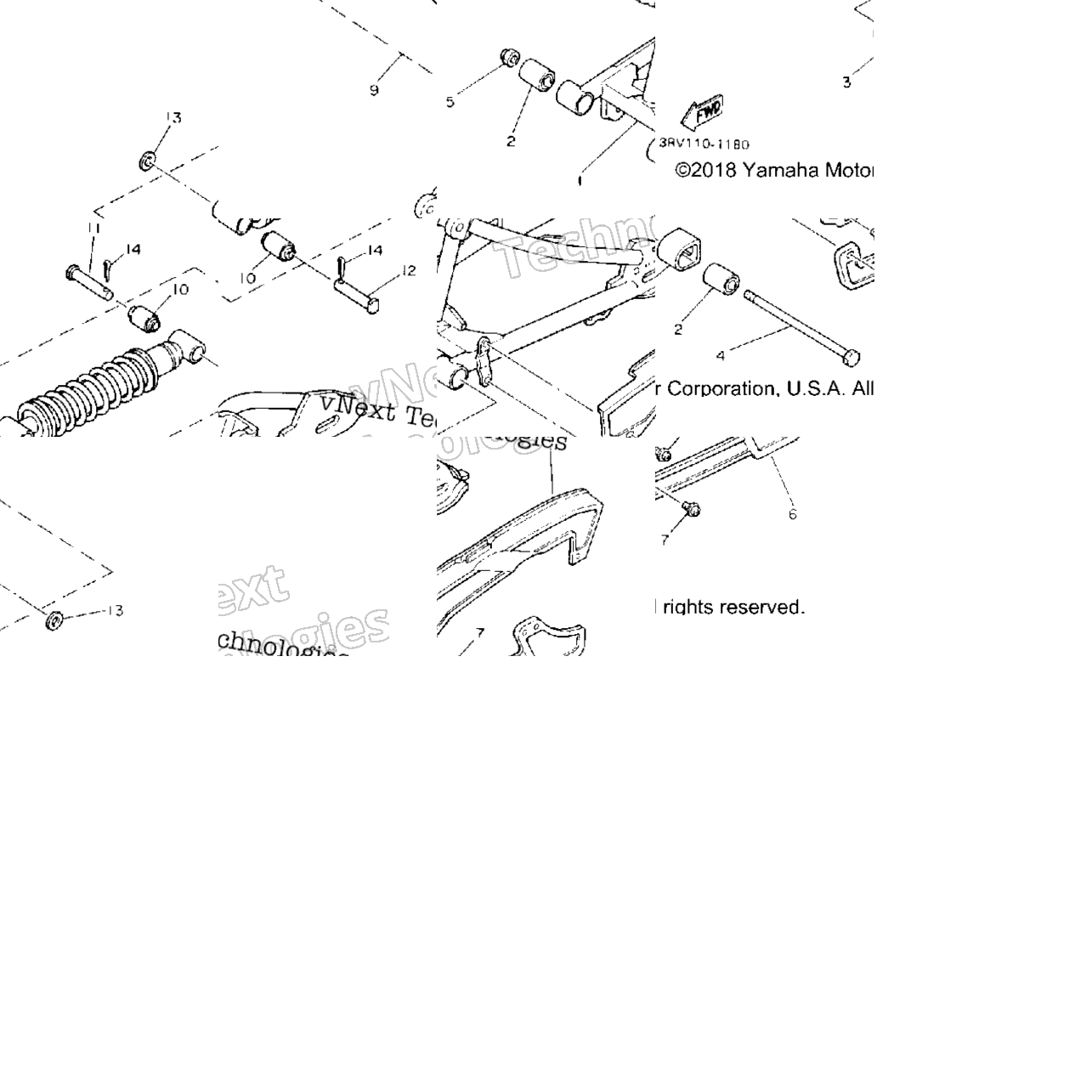 Swing Arm Rear Shocks