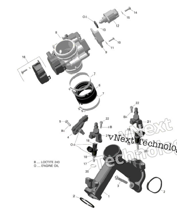 Rotax - Air Intake Manifold And Throttle Body
