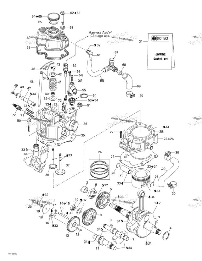 Crankshaft, Pistons And Cylinder