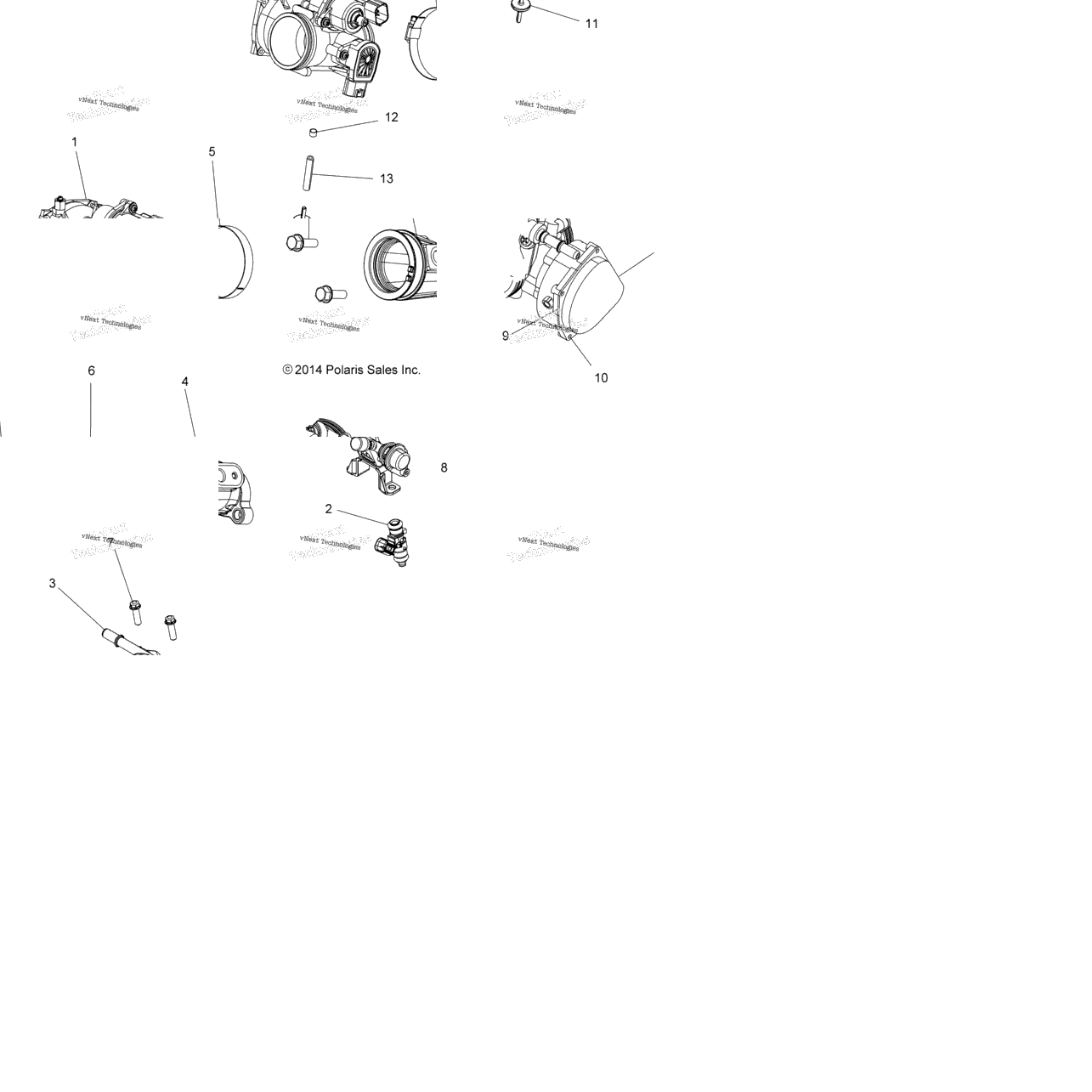 Engine, Throttle Body & Fuel Rail