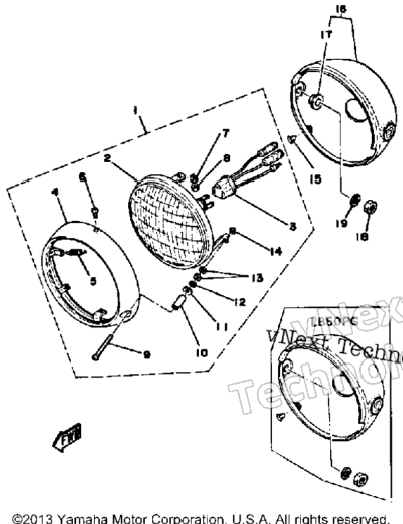 Headlight Lb50pg - Ph - Pj