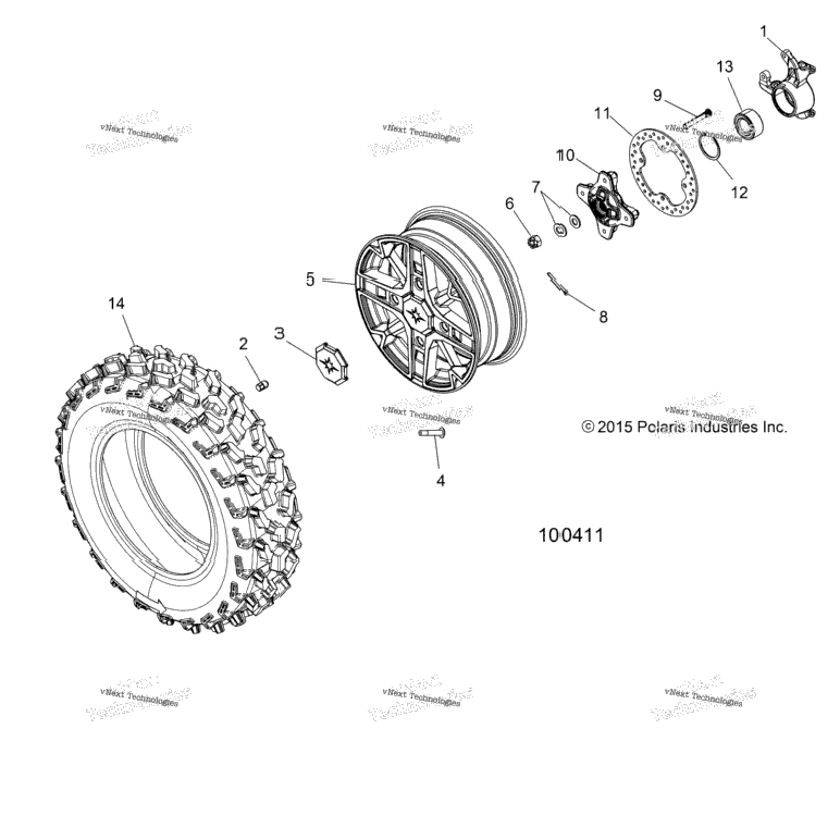 Wheels, Front & Hub A16sxs95ck/Cg